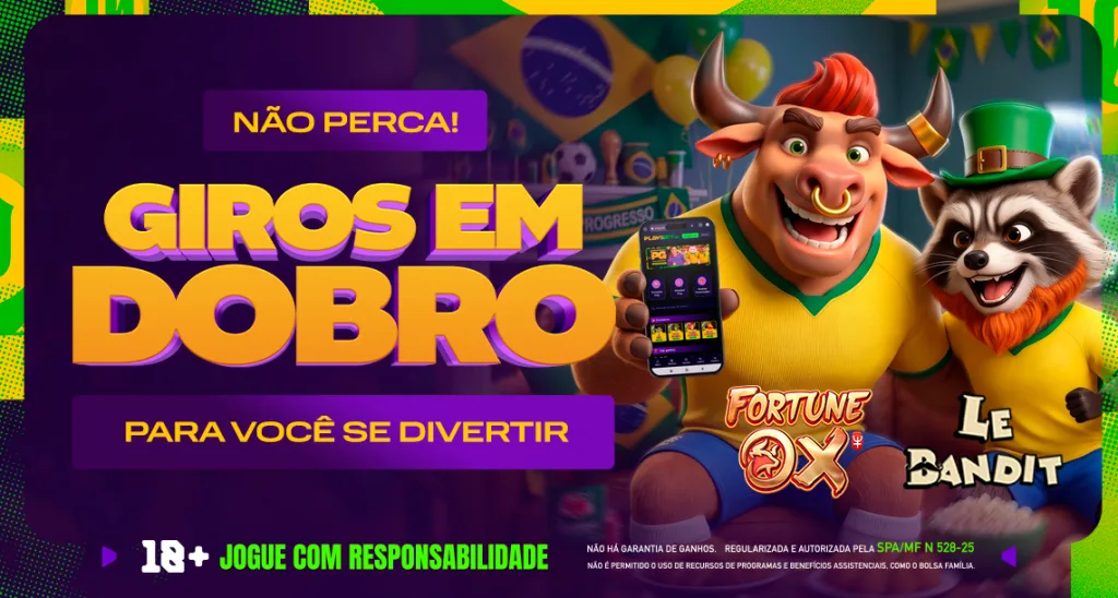 Imagem ilustrativa das missões do dia da Play no Fortune Ox e Le Bandit