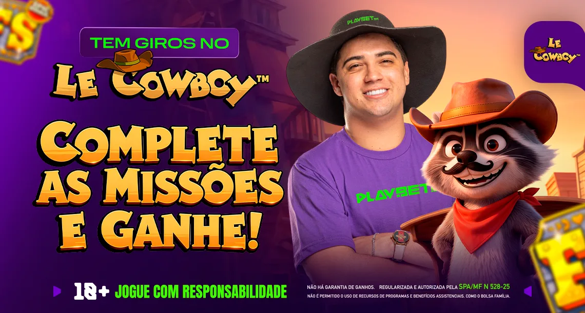 Imagem ilustrativa das Missões do Dia no slot Le Cowboy, disponível na Play.bet.br.