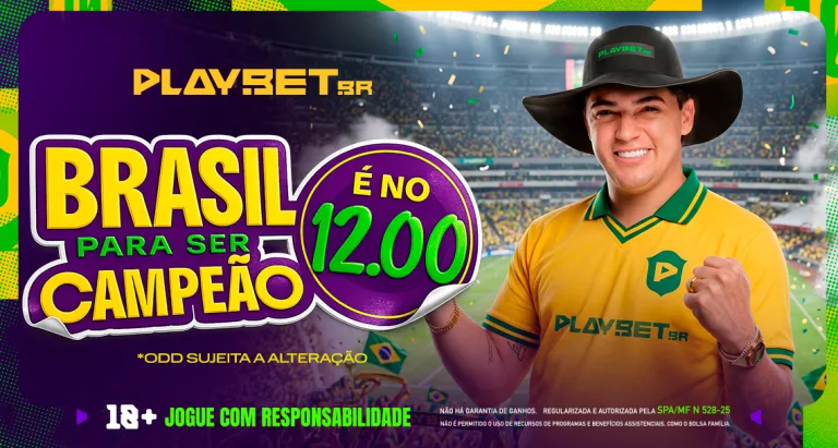 Imagem ilustrativa sobre a odd da Play para o Brasil ser hexacampeão na Copa 2026