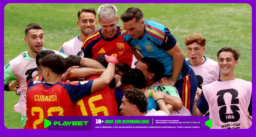 Imagem ilustrativa de jogadores da Espanha. Foto: Instagram/Espanha