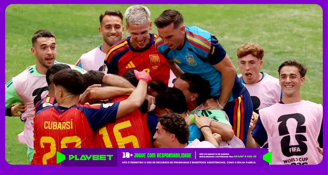 Imagem ilustrativa de jogadores da Espanha. Foto: Instagram/Espanha