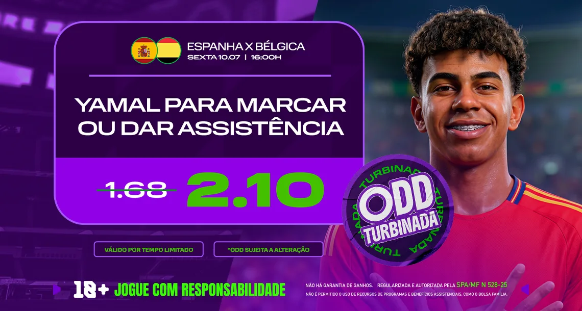 Imagem ilustrativa da Odd Turbinada para Espanha x Bélgica pela Copa do Mundo 2026