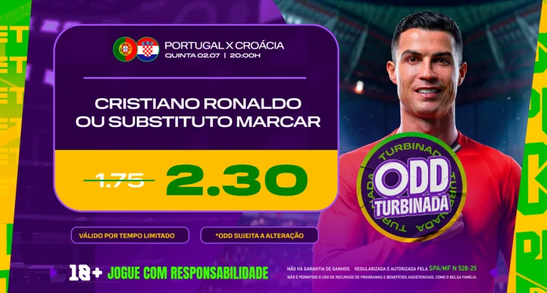 Imagem ilustrativa sobre a Odd Turbinada para Portugal x Croácia pela Copa do Mundo 2026